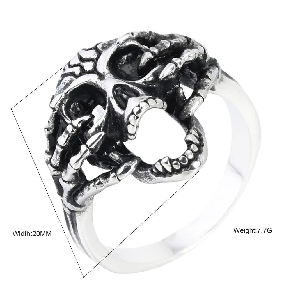 Dominant Skull Head Stainless Steel Ring