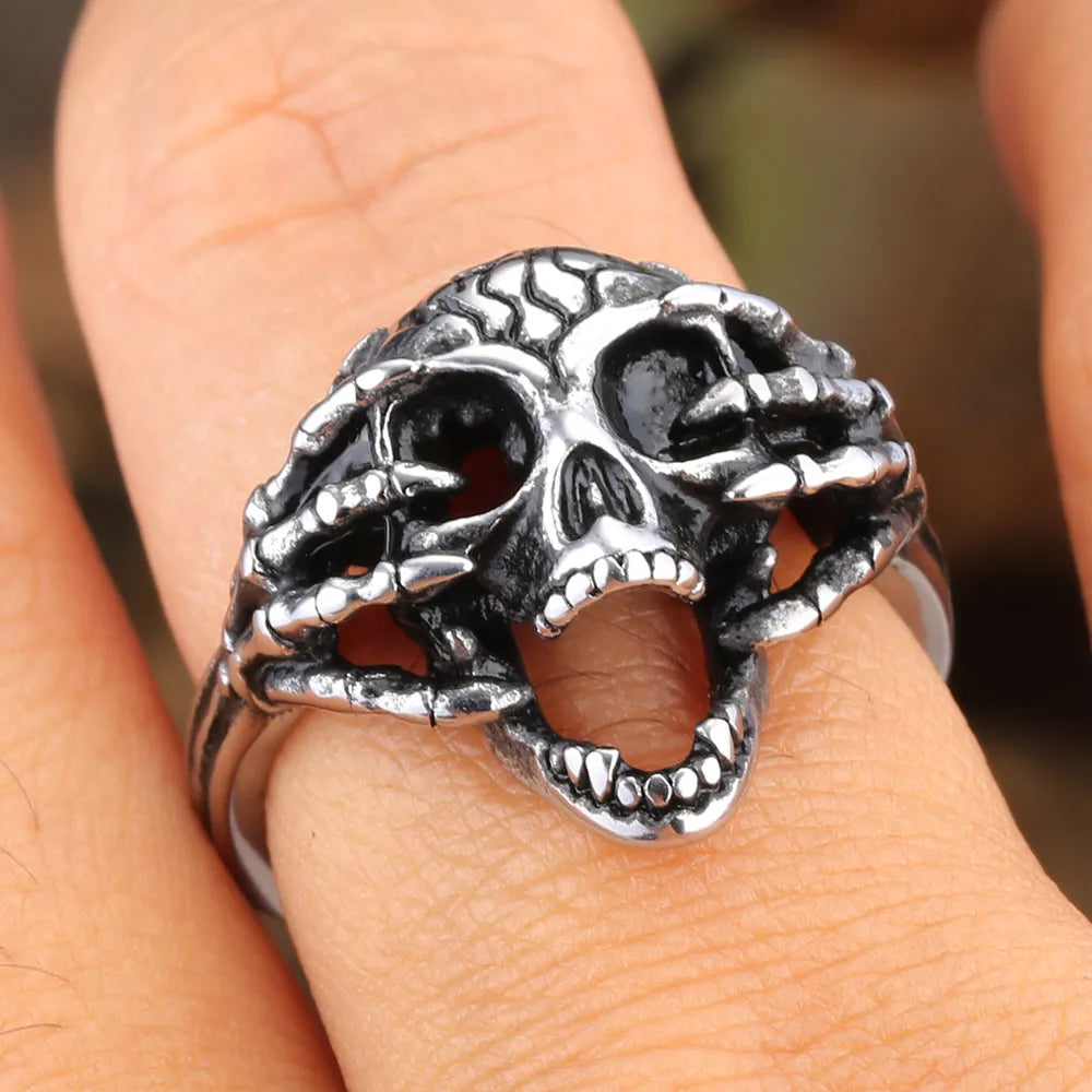 Dominant Skull Head Stainless Steel Ring