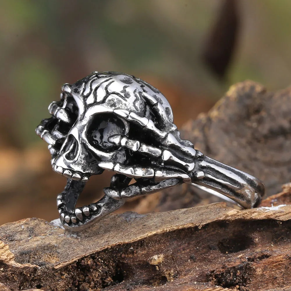 Dominant Skull Head Stainless Steel Ring