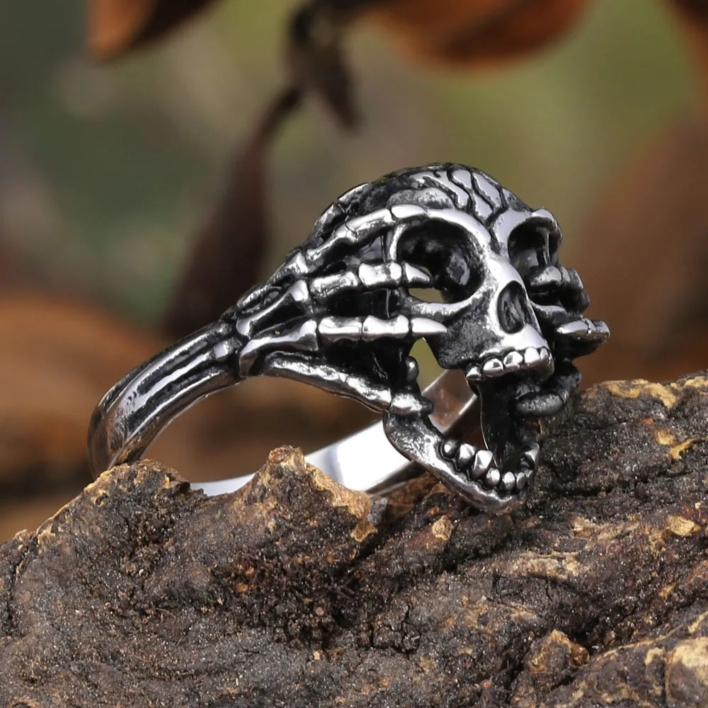 Dominant Skull Head Stainless Steel Ring