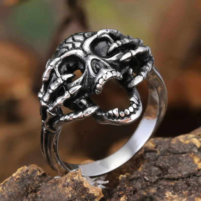 Dominant Skull Head Stainless Steel Ring
