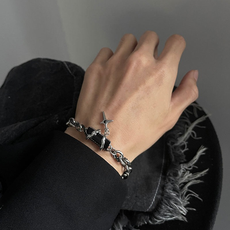 Shuriken Charm Chain Bracelet