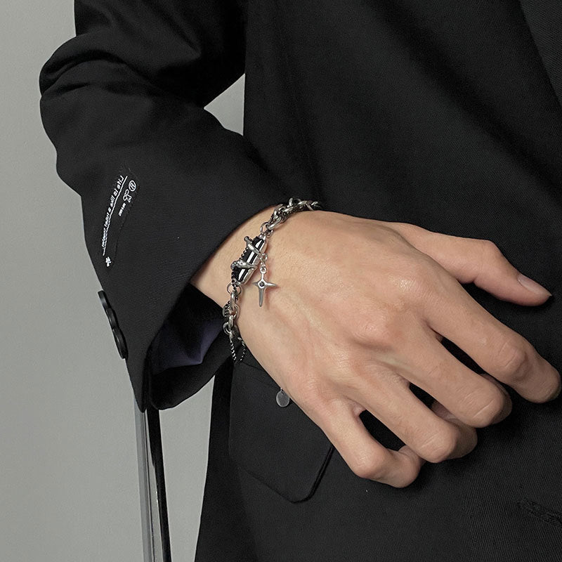 Shuriken Charm Chain Bracelet