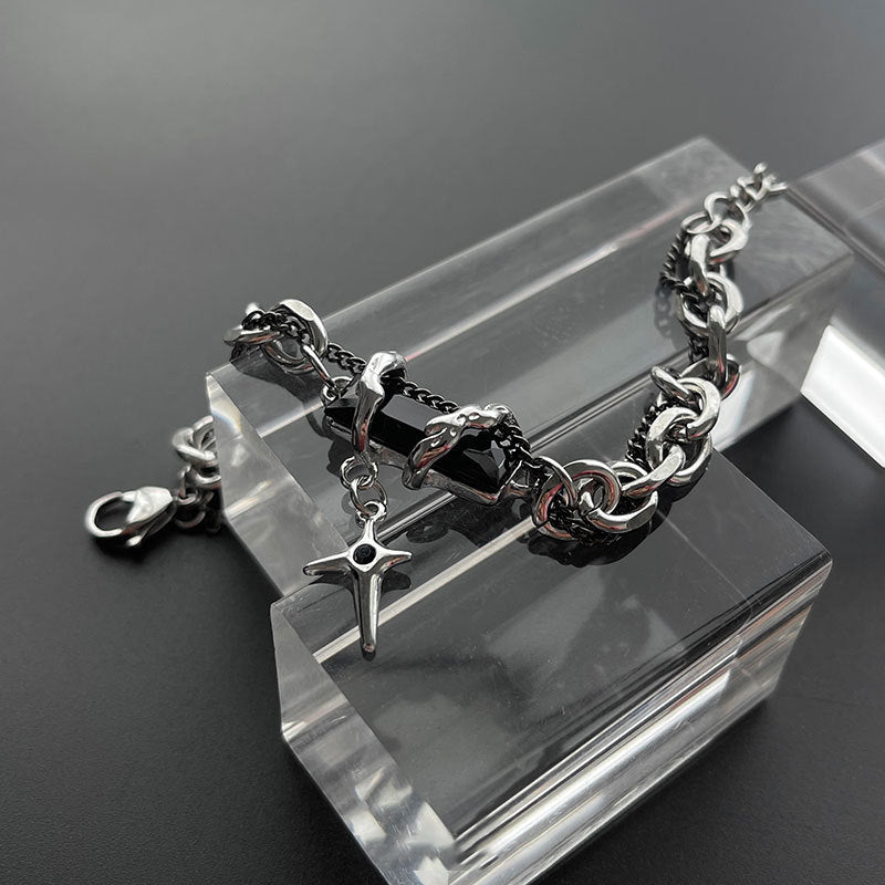 Shuriken Charm Chain Bracelet