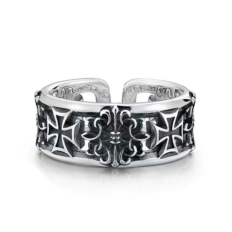 Gothic Cross Adjustable Ring