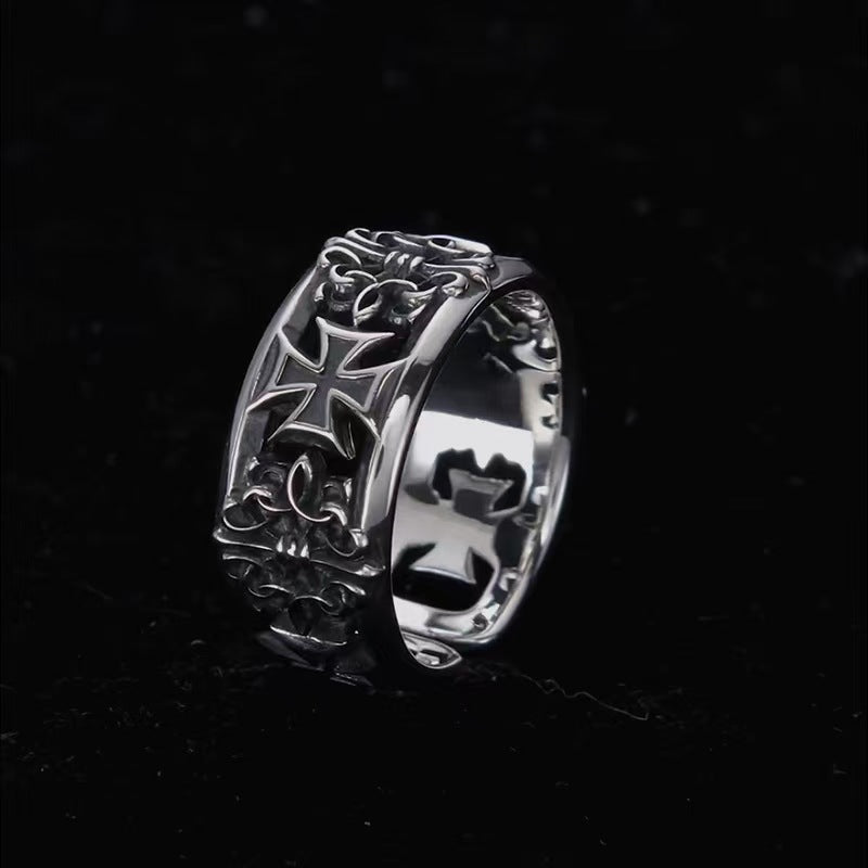 Gothic Cross Adjustable Ring