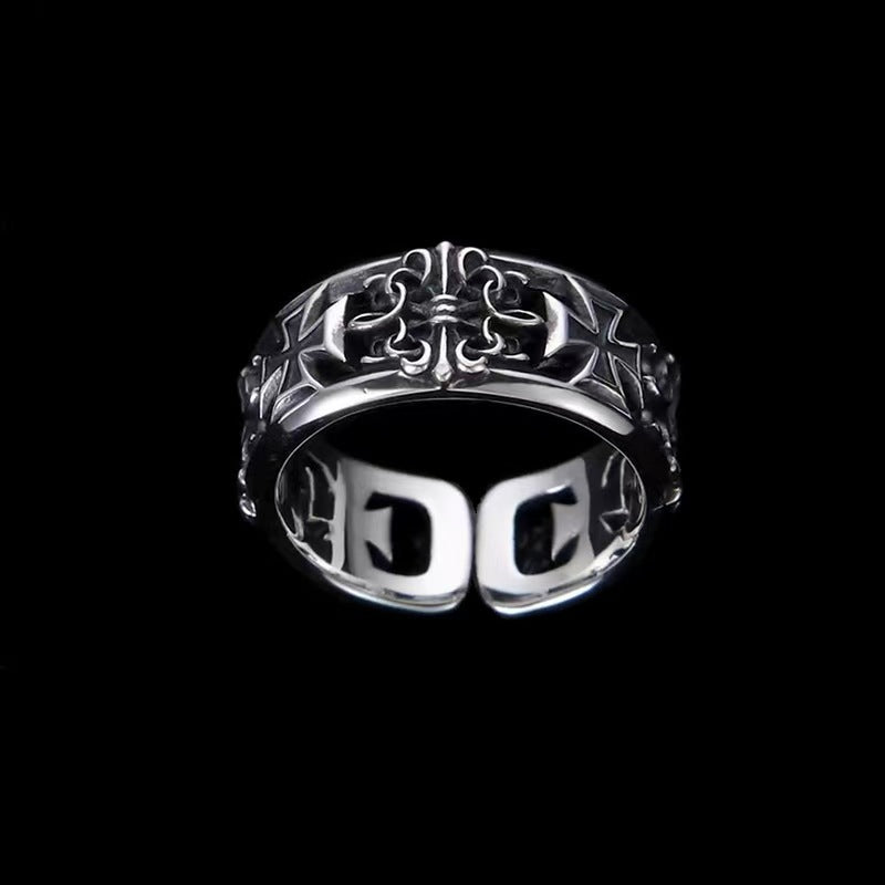 Gothic Cross Adjustable Ring