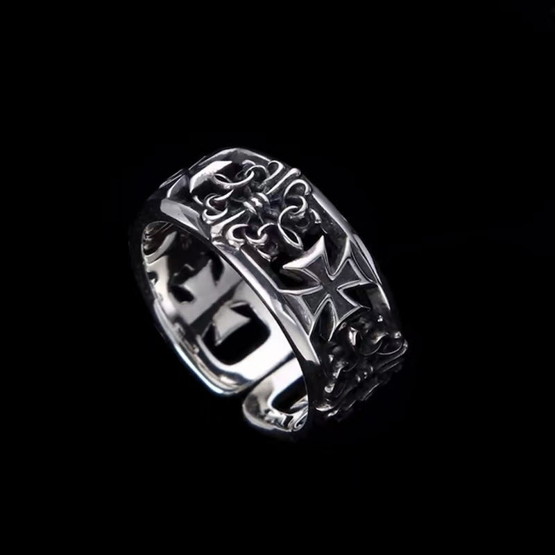 Gothic Cross Adjustable Ring