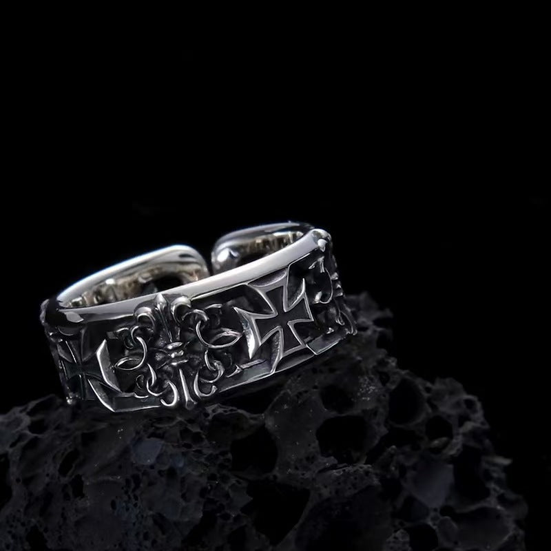 Gothic Cross Adjustable Ring
