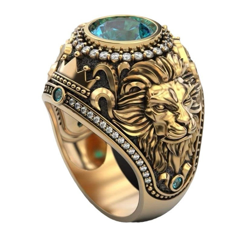 Fierce Tiger Head Alloy Ring for Men